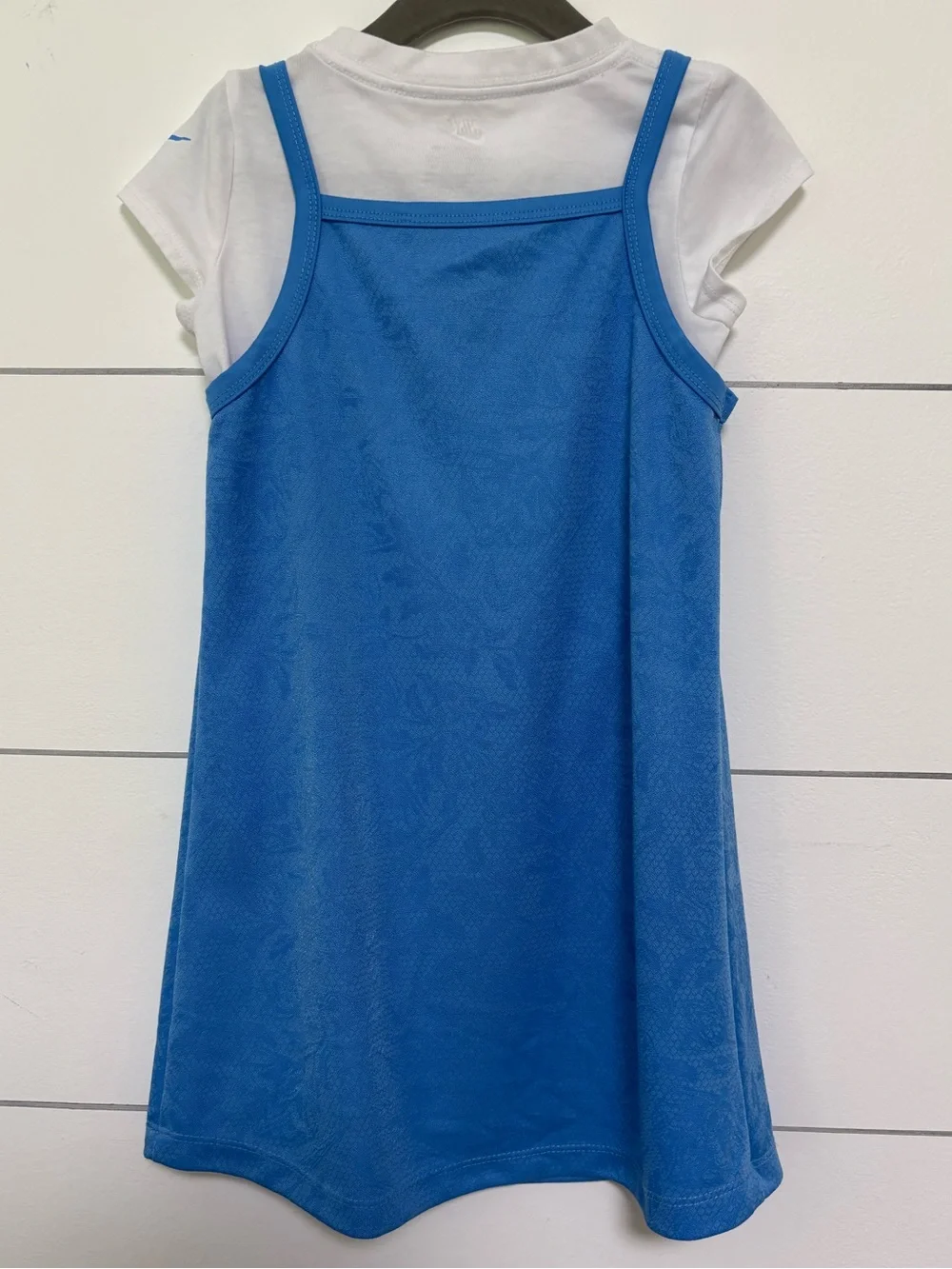 Nike Girls Blue 2 Piece Dress & Shirt Set Size 5 4-5Y Swoosh